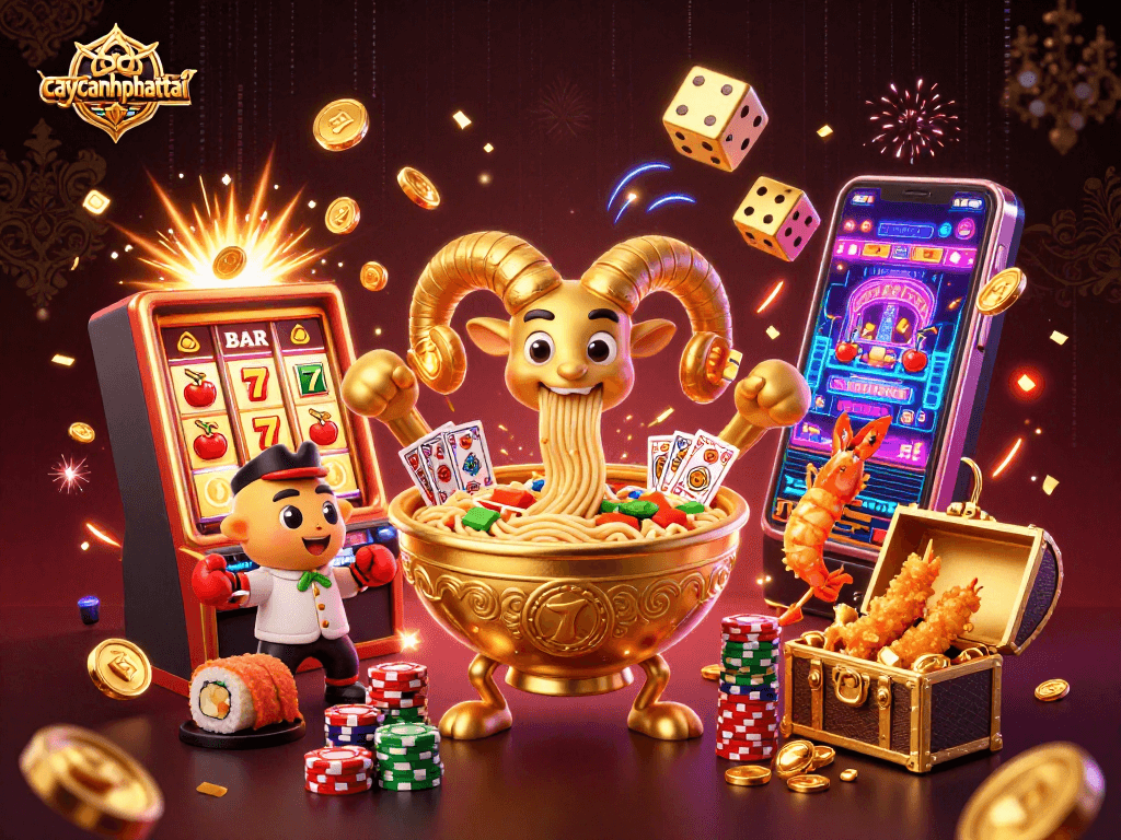 Experience excitement with caycanhphattai, as the golden ramen bowl dealer showcases vibrant casino action!