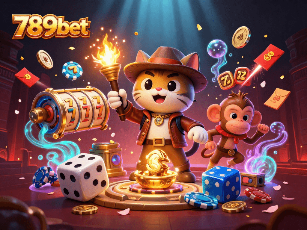 Engage in thrilling play at 789bet with our dynamic scene featuring games and vibrant casino action.