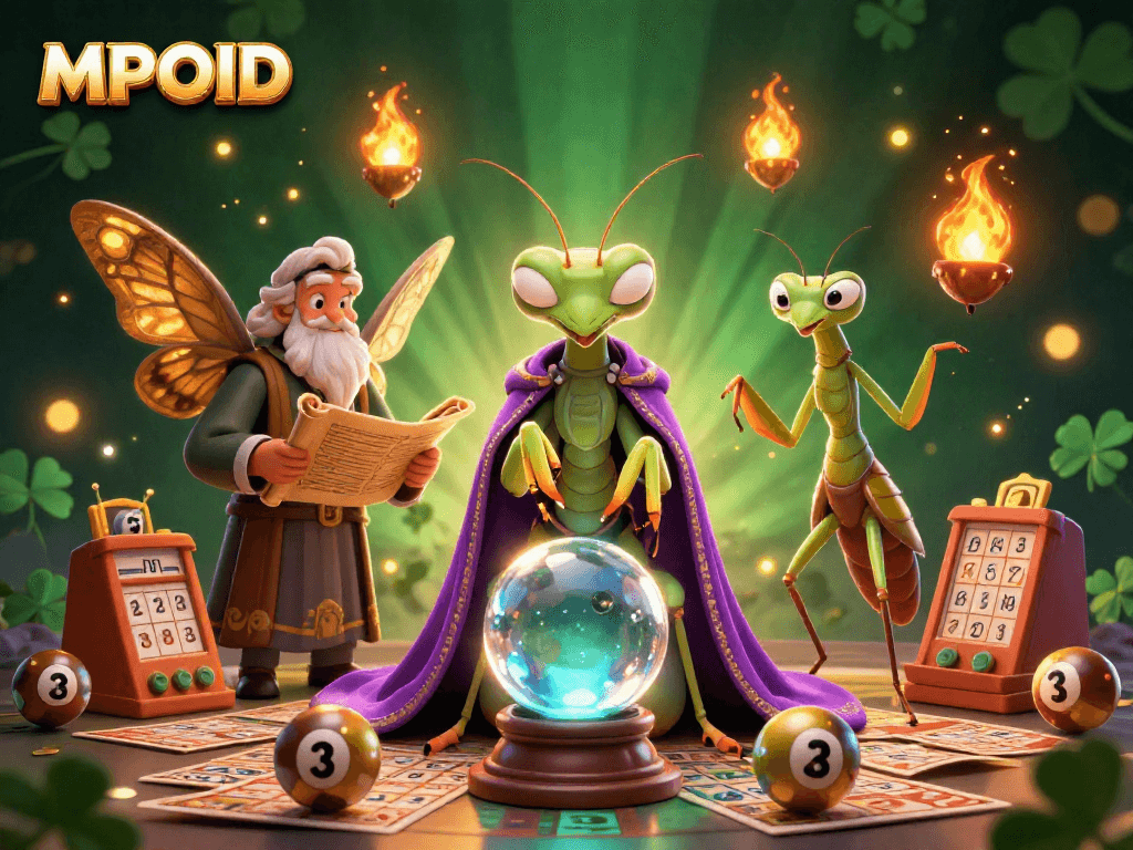 Engage with the MPOID lottery experience through a vibrant illustration showcasing fortune and luck.