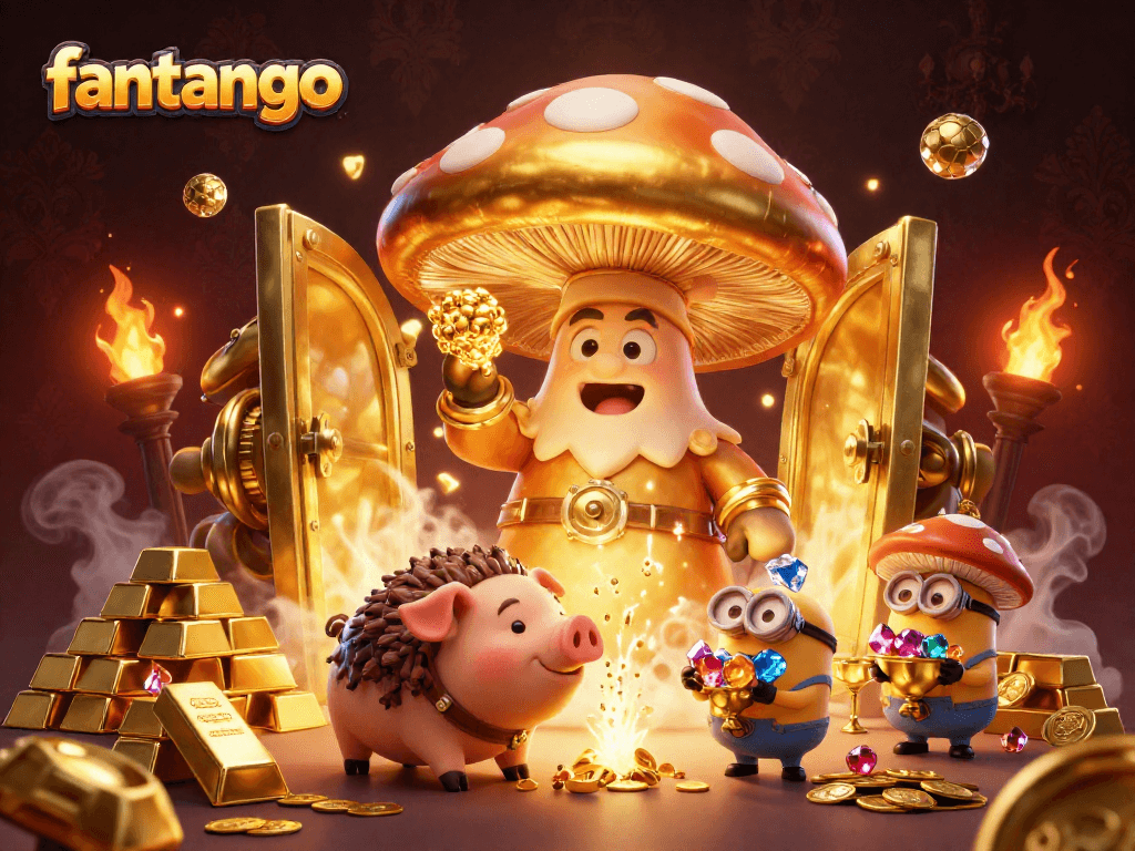 Experience the magic of fantango with golden treasures and whimsical characters in an exciting casino adventure.