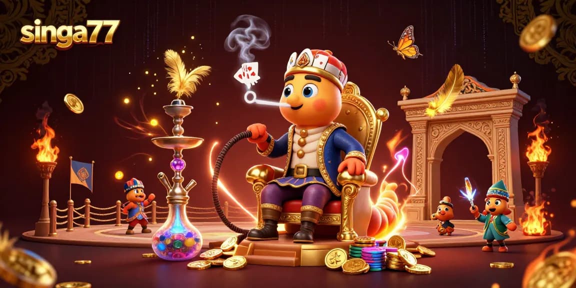 Singa77 offers an exciting casino experience with vibrant characters and dynamic gambling elements.