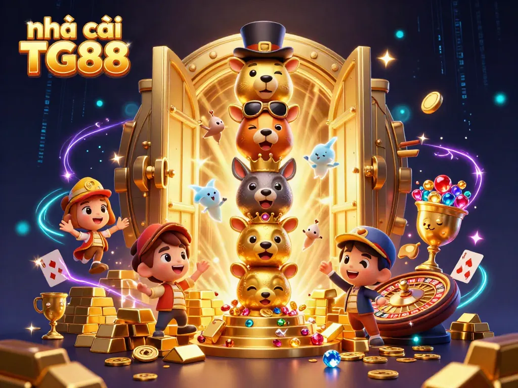 Experience excitement with nhà cái TG88 through vibrant gaming visuals of rich casino elements.