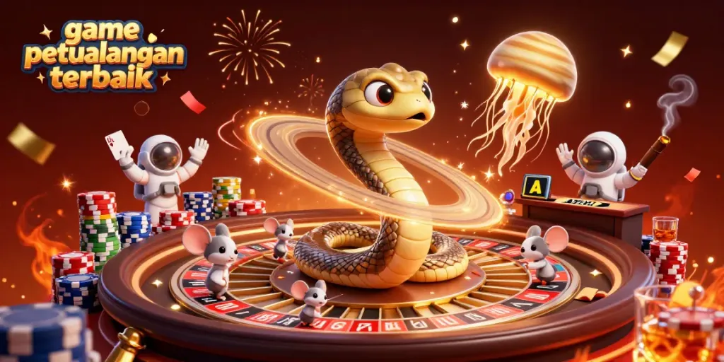 Visualisasi game petualangan terbaik dengan karakter unik di kasino luar angkasa