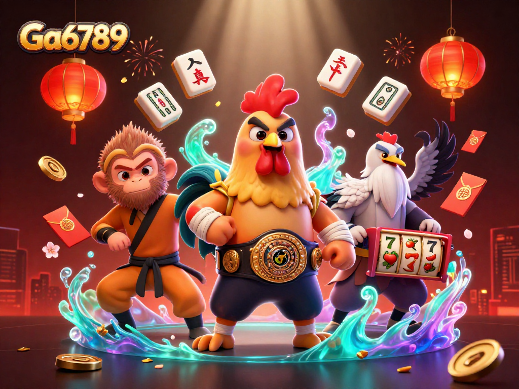 Engage in exciting gameplay at Ga6789 with 3D characters and vibrant casino elements.