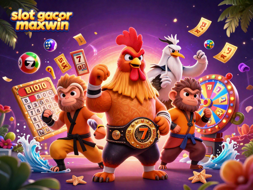 Engage in dynamic slot gacor maxwin action with lively characters and colorful game elements.