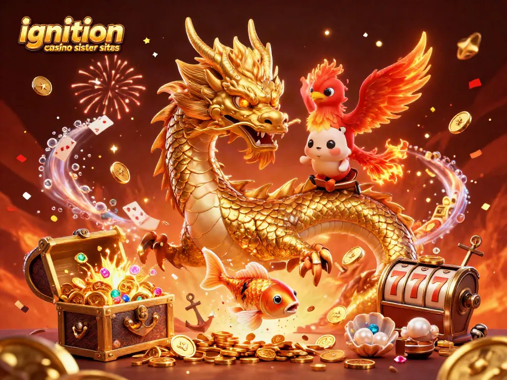 Engage with ignition casino sister sites through this vibrant 3D digital illustration.