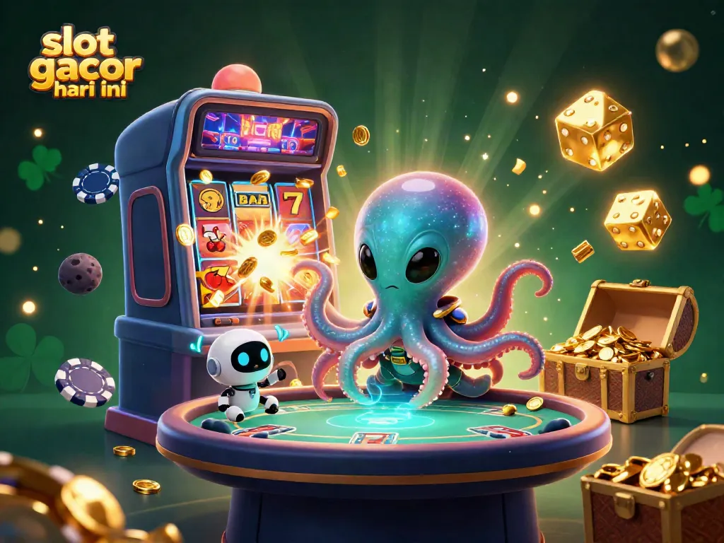 Mainkan slot gacor hari ini dengan ilustrasi alien dan mesin slot mengagumkan di galaksi.