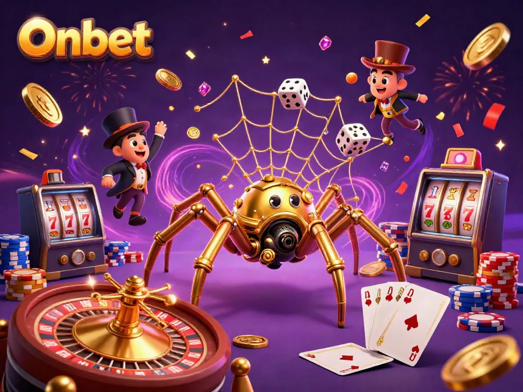 Gather round to win at Onbet with golden coins and a dynamic casino environment.