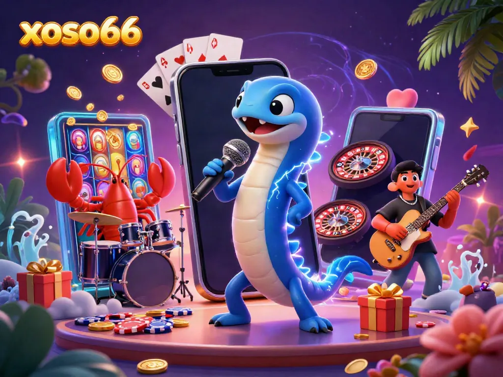 Experience excitement at xoso66 as an electric eel DJ entertains in an underwater casino.