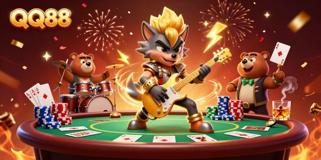 Experience the thrill of QQ88 gaming with an electrifying performance on a dynamic casino stage.