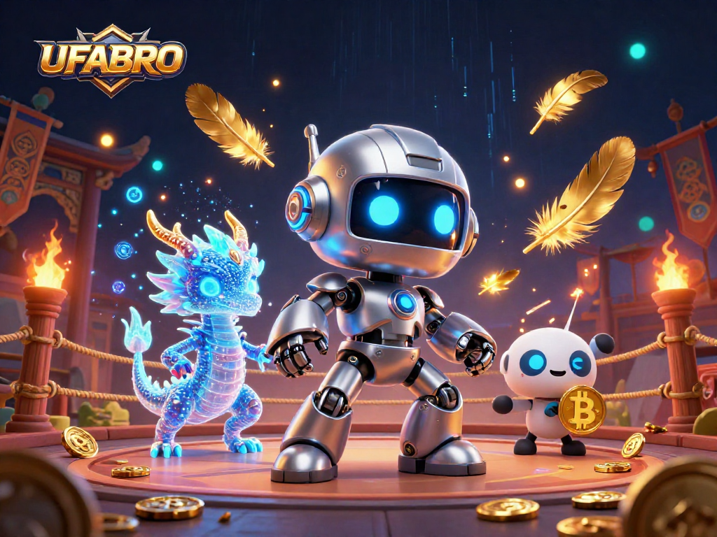 Win big with UFABRO's vibrant gaming scene, featuring dynamic characters and rich casino elements.