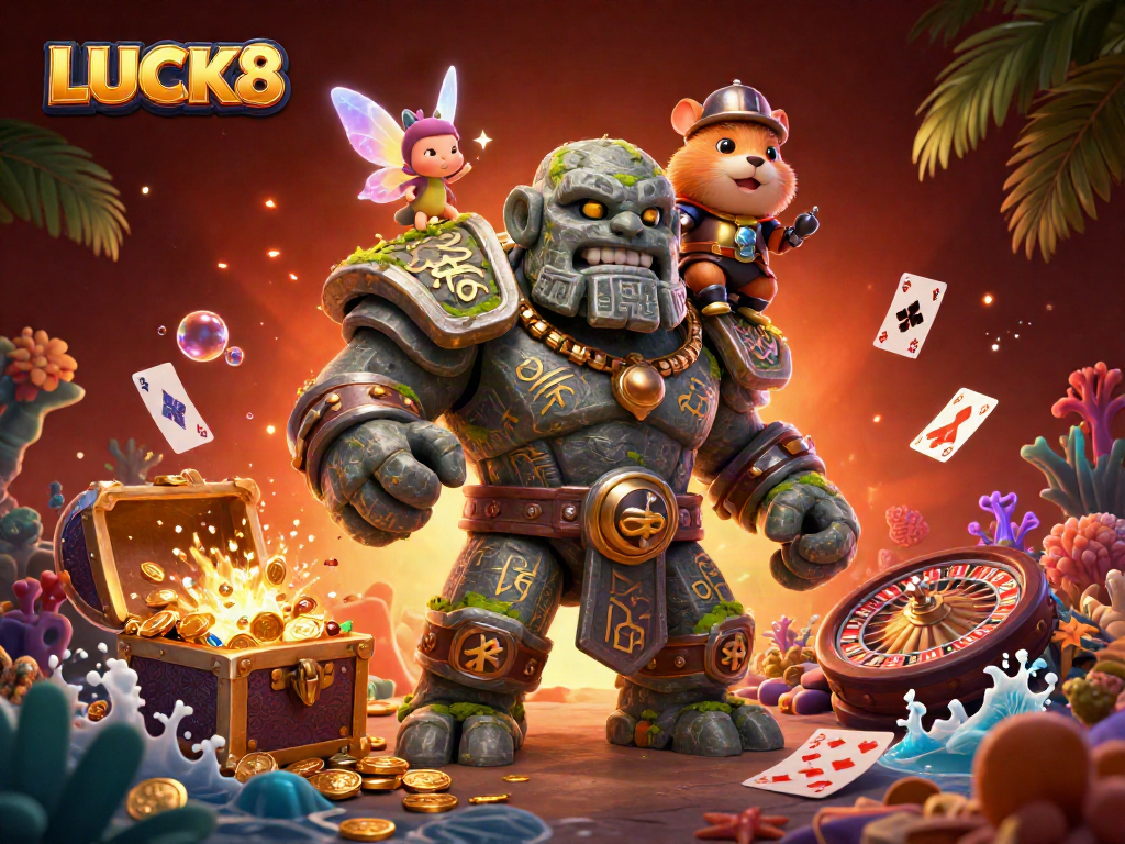 LUCK8 kết hợp những sinh vật kỳ diệu trong một bối cảnh đầy màu sắc của casino