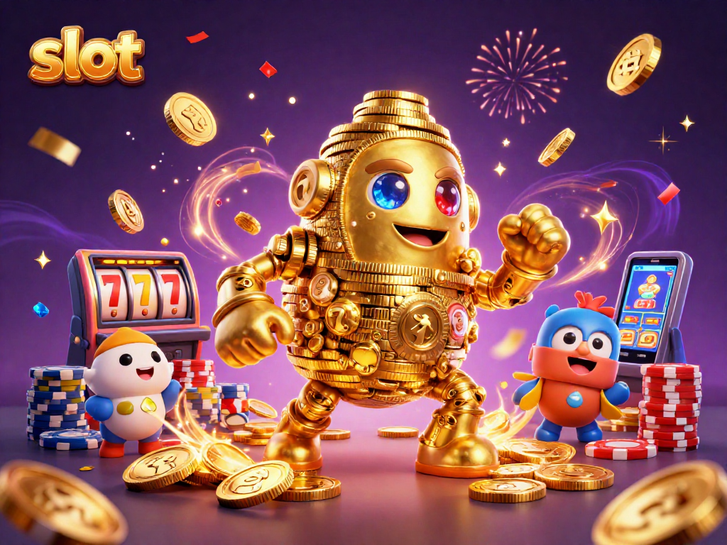 Slot gacor JKT8 apk dengan simbol dan koin emas bersinar di latar belakang.
