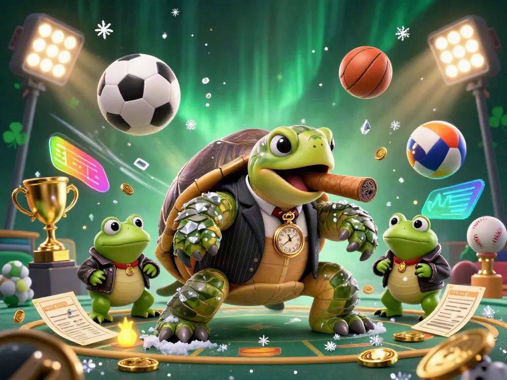 Experience the fun of 78win with vibrant casino action, featuring a mobster turtle and bullfrog enforcers.