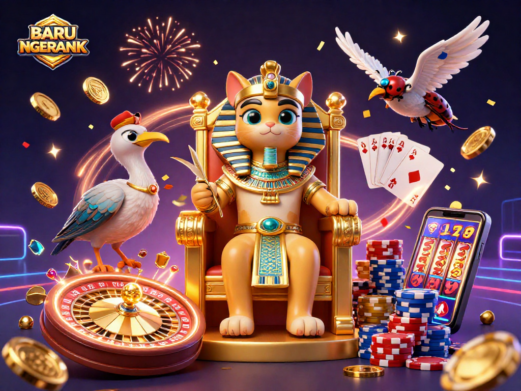 Engage with BARU NGERANK's premium slots featuring captivating Egyptian-themed graphics.
