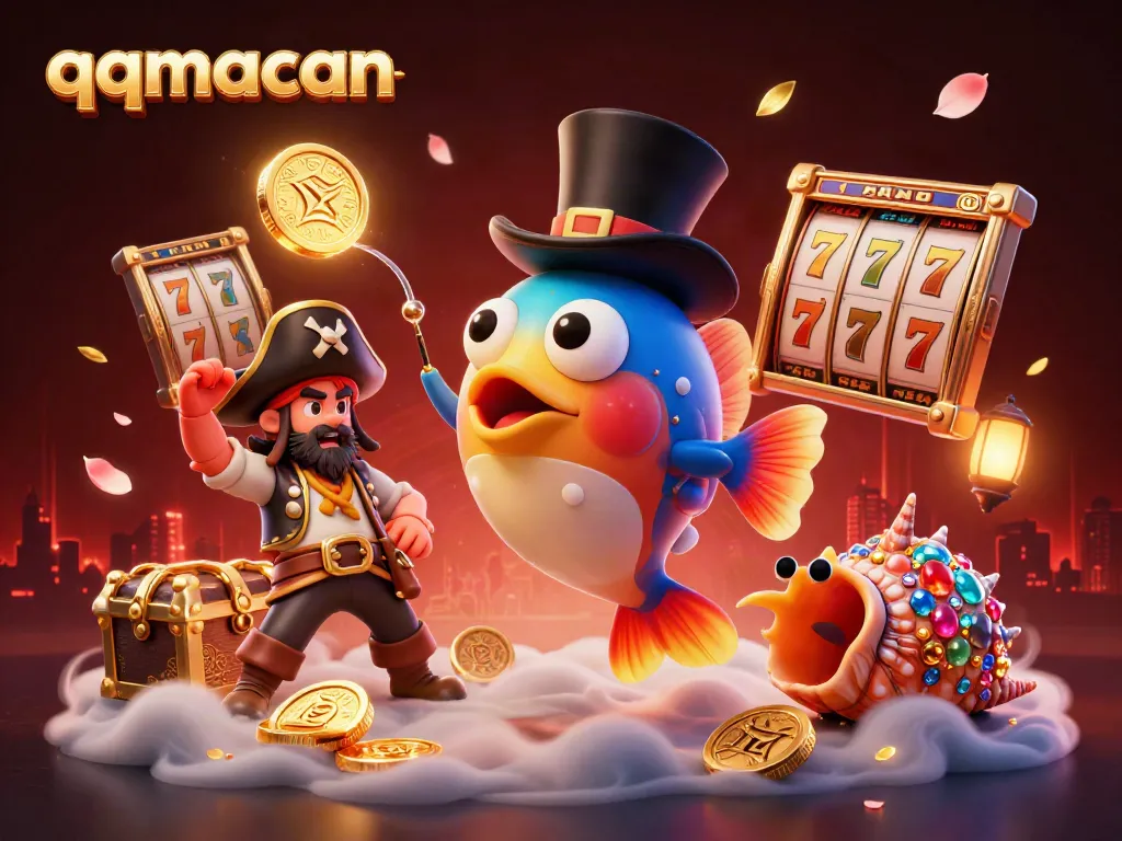 Engage with slots and win big at qqmacan featuring an entertaining anglerfish and treasure-themed scene