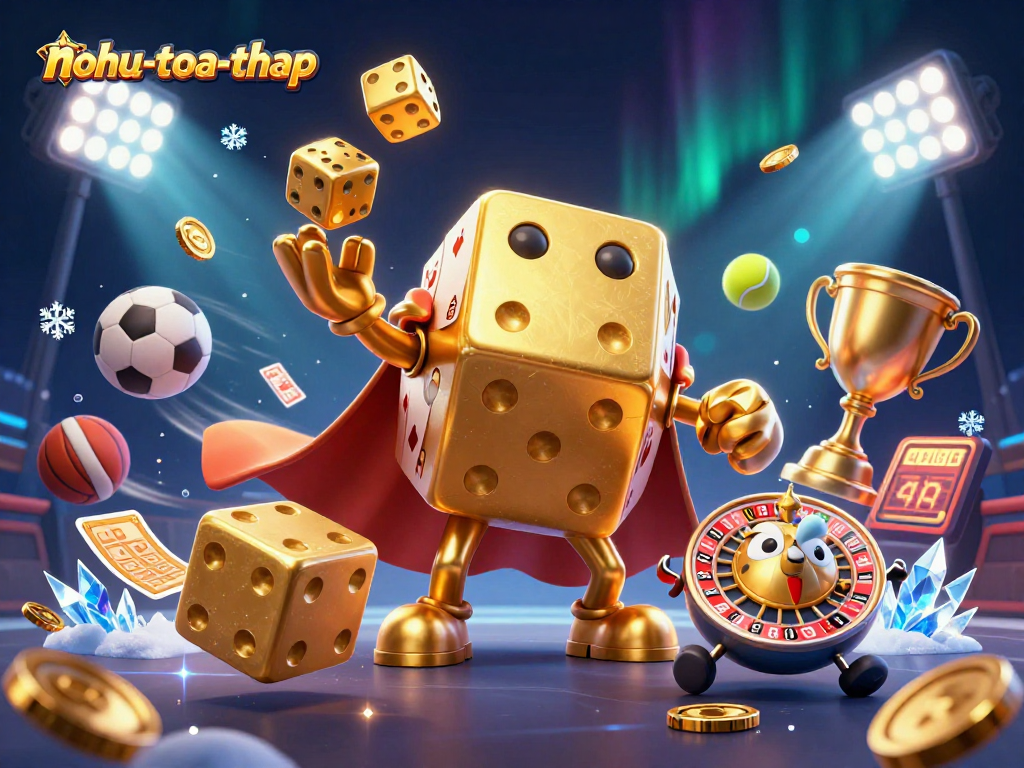 Experience the exciting gameplay of nohu-toa-thap with vibrant 3D characters and action-packed casino elements.