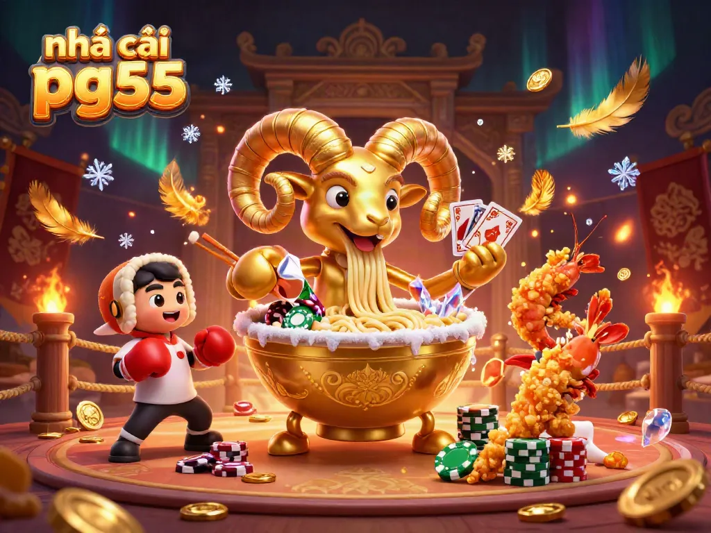 Players enjoying exciting games at nhà cái pg55 with vibrant casino characters and dynamic elements.