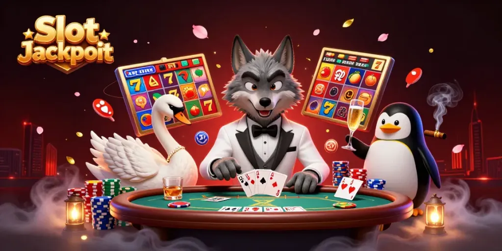 Experience the excitement of a Slot Jackpot with vibrant characters and dynamic casino elements in 3D art.