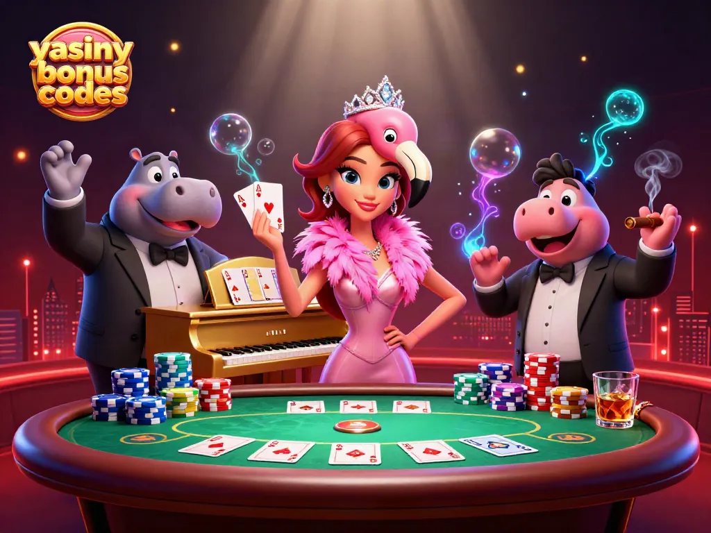 Experience winning excitement with yabby casino bonus codes in a vibrant 3D casino scene featuring colorful gaming elements.