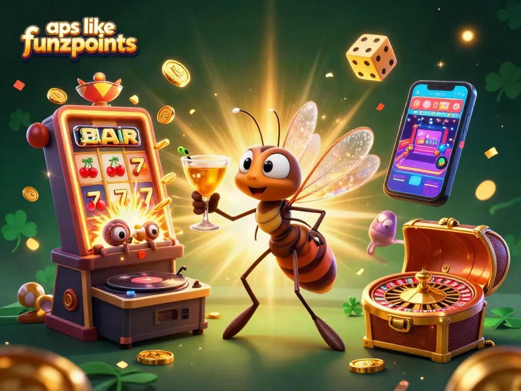 Play exciting games like Funzpoints with a colorful slot machine bursting with coins and thrilling designs.