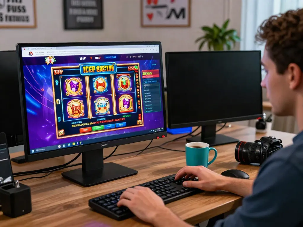 Erlebe die Aufregung des Ica Casino Österreich mit einem Spieler, der spannende Casino-Spiele genießt.