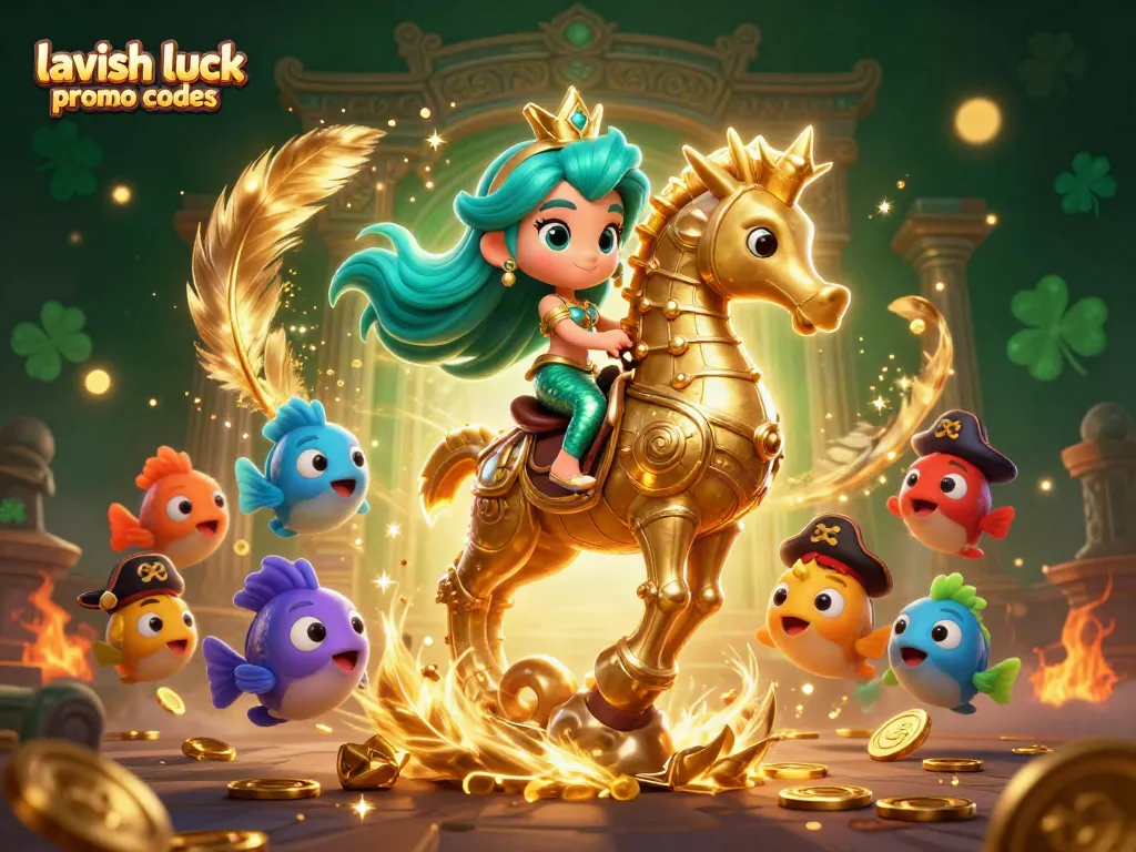 Play with Lavish Luck Promo Codes and discover the treasure in this vibrant casino-themed underwater adventure.