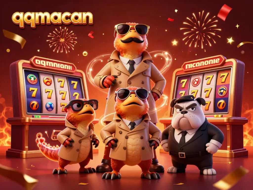 Experience authentic gaming thrills with qqmacan, as three raptors hilariously attempt to access a VIP lounge.